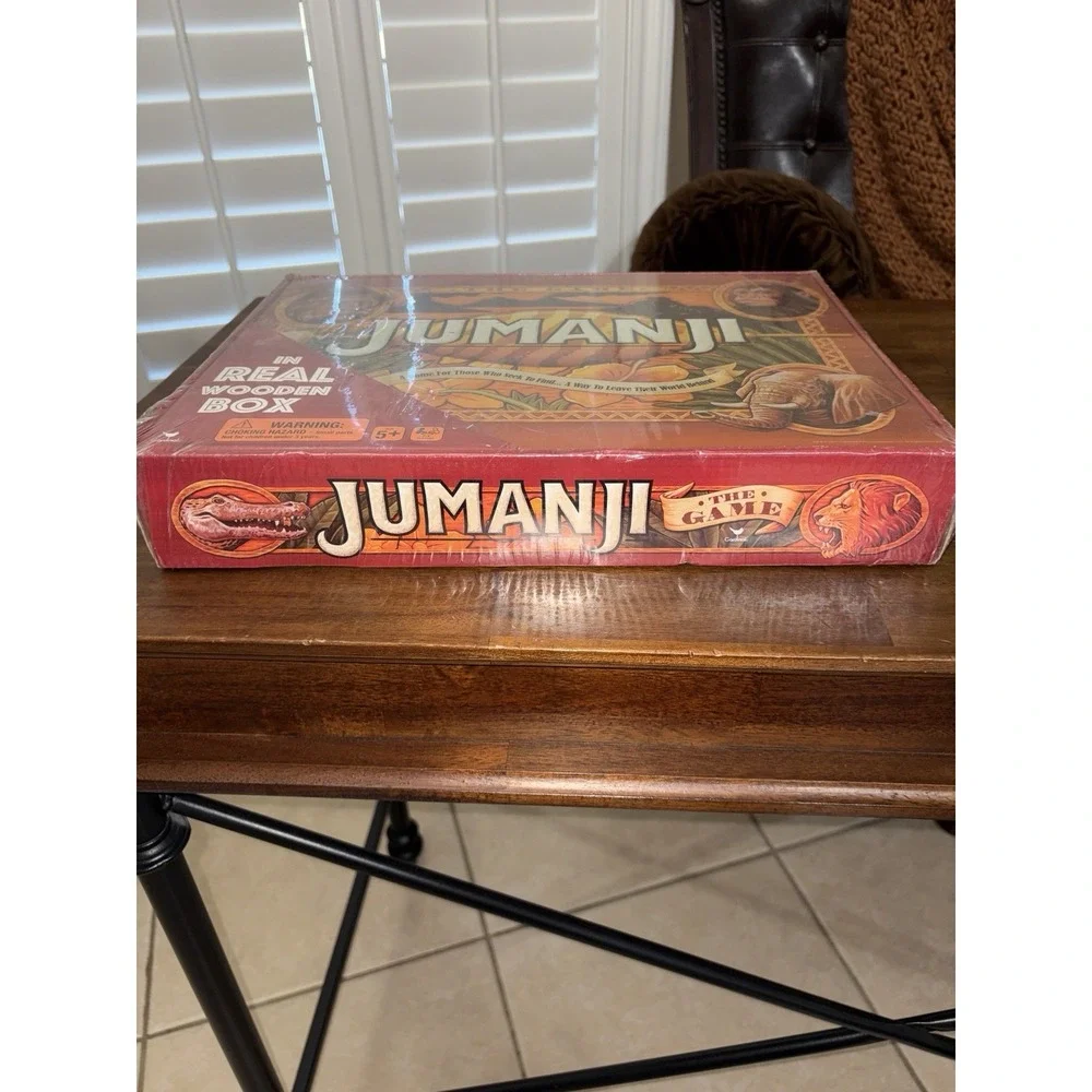 Jumanji the Game Real Wooden Box Edition of the Classic Adventure Board Game‎